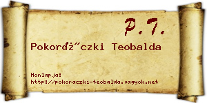 Pokoráczki Teobalda névjegykártya